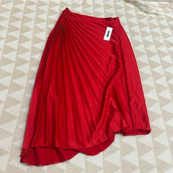 DKNY Women's Asymmetrical Pleated Midi Skirt - Picture 1 of 6